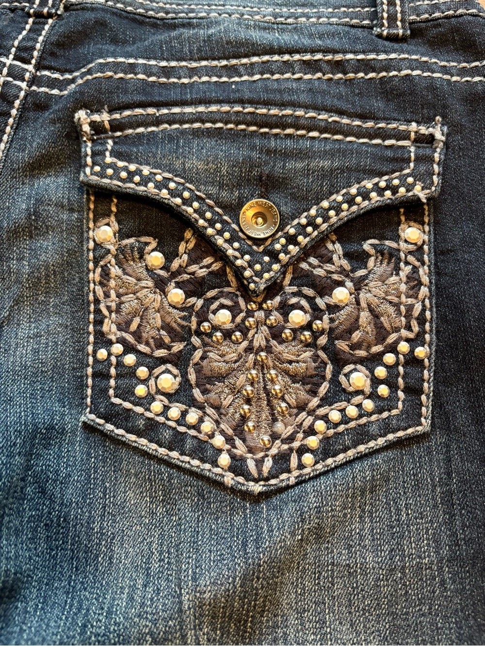 Nine West Embellished Pocket Jeans ‎Sz 6 Y2K